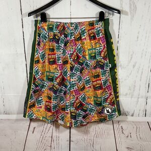 Flow Society Lacrosse Shorts Men M Colorful Win Big Scratch Off Athletic Sporty